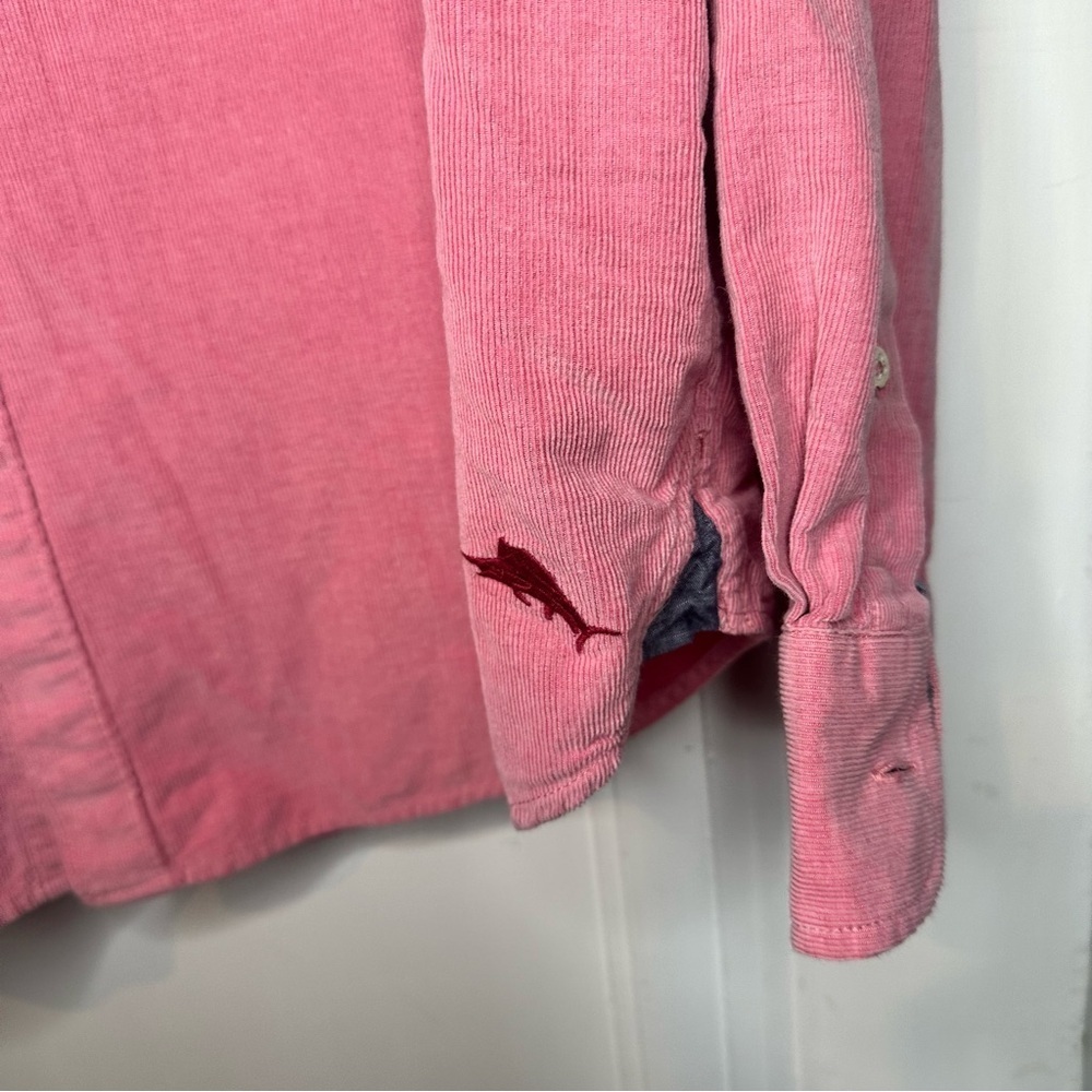 Tommy Bahama Coastline Corduroy Corduroy Pink Button-Down Shirt XL - Picture 3 of 8